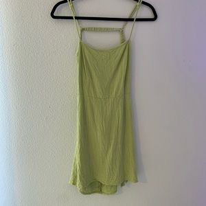 green mini dress from pacsun